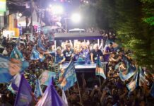 No dia do seu aniversário, Júlio César arrasta multidão pelas ruas de Ceará-Mirim ao lado de Allyson, Zenaide, Robinson Faria e lideranças da região